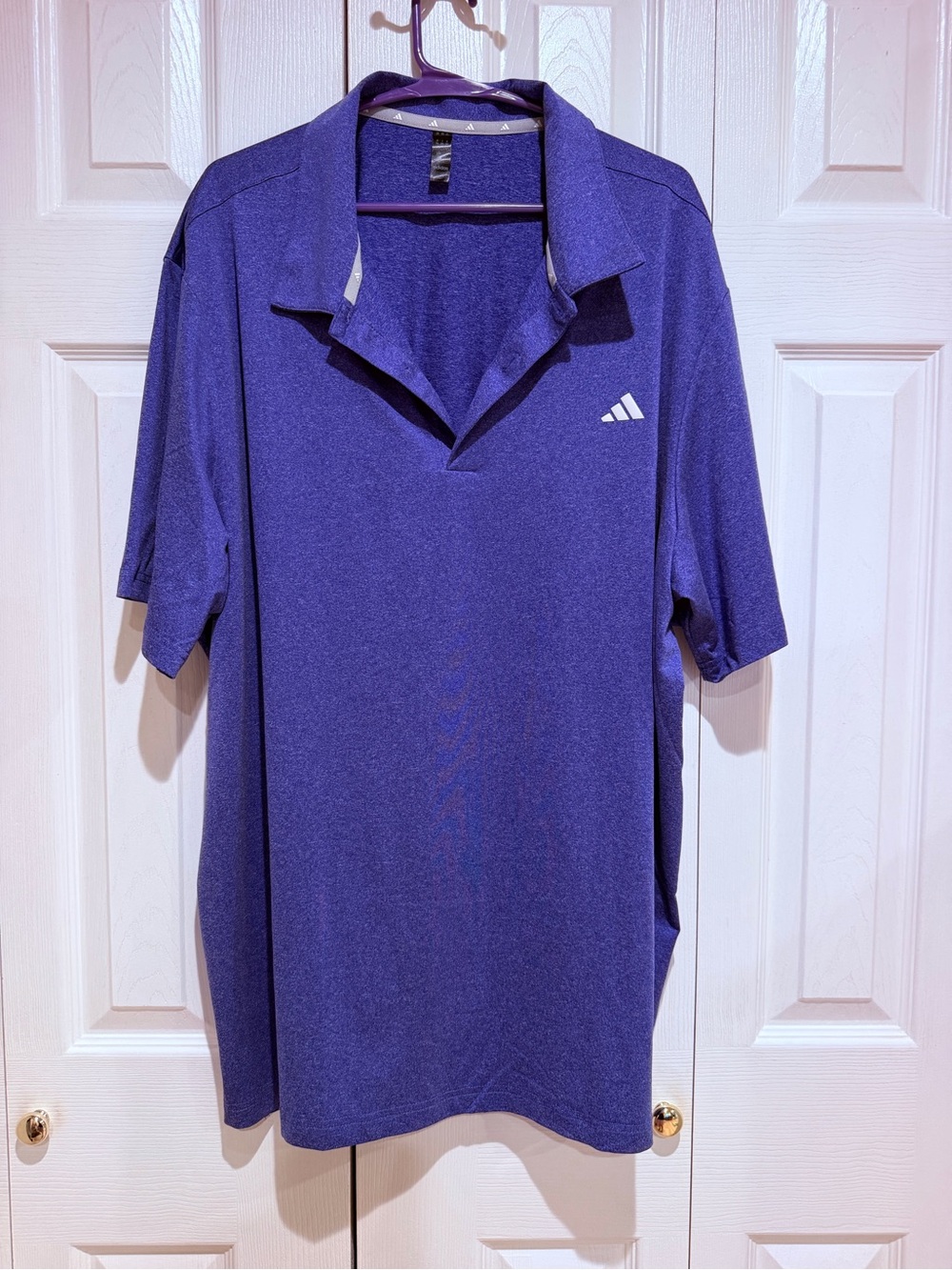 adidas Men's Purple Golf Polo with Subtle Logo